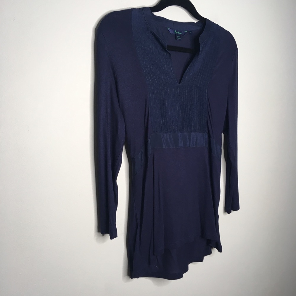 Boden Women's Long Sleeve Tunic in Deep Navy Blue